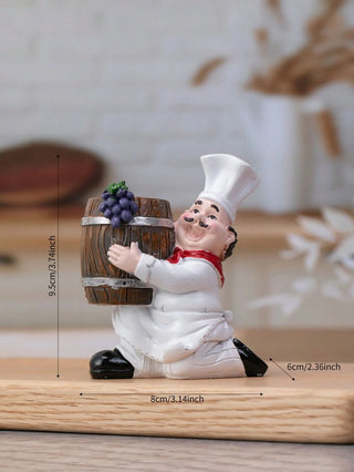 AYNEX Chef Designed Toothpick Holder | White Polyresin Decorative Toothpick Dispenser | Kitchen Table Décor & Dining Accessory