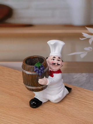 AYNEX Chef Designed Toothpick Holder | White Polyresin Decorative Toothpick Dispenser | Kitchen Table Décor & Dining Accessory