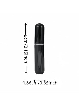 AYNEX 5pcs Mini Travel Perfume Refillable Spray Bottles Set 5ml Pocket Atomiser Gold Silver Black Pink Purple Aluminium