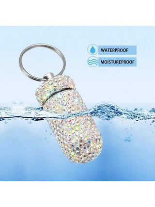 AYNEX Portable Pill Box Keychain | Waterproof Aluminium Alloy Medicine Organiser | Travel Camping Pill Case | Multi-Colour Container