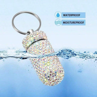 AYNEX Portable Pill Box Keychain | Waterproof Aluminium Alloy Medicine Organiser | Travel Camping Pill Case | Multi-Colour Container