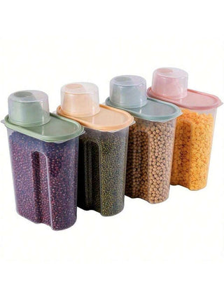 AYNEX Airtight Food Storage Containers Set 4PCS Pour Spout Kitchen Cereal Rice Dispenser