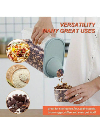 AYNEX Airtight Food Storage Containers Set 4PCS Pour Spout Kitchen Cereal Rice Dispenser