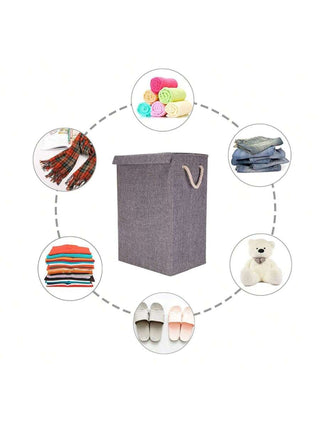 AYNEX Large Laundry Basket with Lid 72L Folding Clothes Hamper Dirty Washing Storage Bin Bag 40x30x60cm Bedroom Bathroom Laundry Room