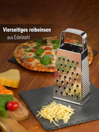 AYNEX Stainless Steel Box Grater | 4-Sided Vegetable & Cheese Shredder | Multi-Use Kitchen Grater for Carrots, Potatoes & More
