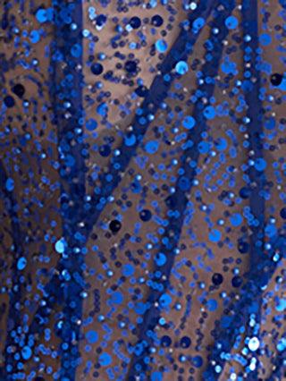 Elegant Blue Sequin Bodycon Dress for Women AYNEX WEAR