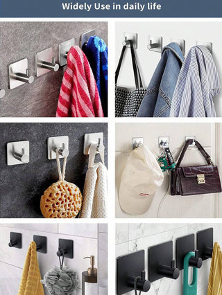 AYNEX 5-Piece Stainless Steel Bathroom Accessory Set | Towel Bar, Toilet Paper Holder & Robe Hook | No Drill Easy Install | Black, Gold & Silver | Modern Bathroom Fixtures