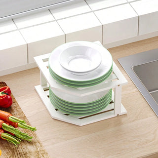 AYNEX Bamboo Corner Shelf Organiser Cabinet Space Saver Kitchen Countertop Plates Bowls Holder Cupboard Storage Rack Natural Wood