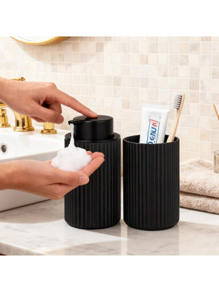 AYNEX Farmhouse Soap Dispenser | Black Foam Hand Wash & Dish Soap Pump | Bathroom Kitchen Decor | Home Living Storage Container