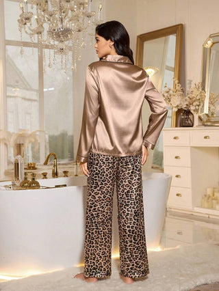 Luxury Leopard Print Pajama Set for Women AYNEX WEAR