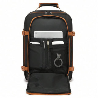 AYNEX 40x30x20 Ryanair Approved Cabin Backpack 24L | Water Repellent Travel Bag | Laptop Backpack 15.6" Clamshell Organiser | Black