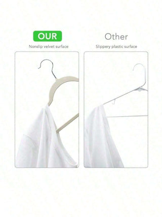 AYNEX Premium Non-Slip Velvet Flocked Clothes Hanger Heavy Duty Iron Coat & Suit Hanger Durable Wardrobe Organiser Multicolour