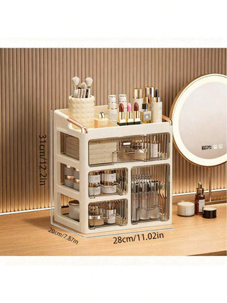 AYNEX Makeup Organiser Box Stylish Vanity Drawer Storage Unit Skincare Cosmetics Beauty Products Dressing Table Organiser Multicolour ABS Home